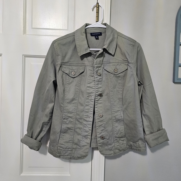 Charter Club Jackets & Blazers - Charter Club Light Gray Jean Jacket